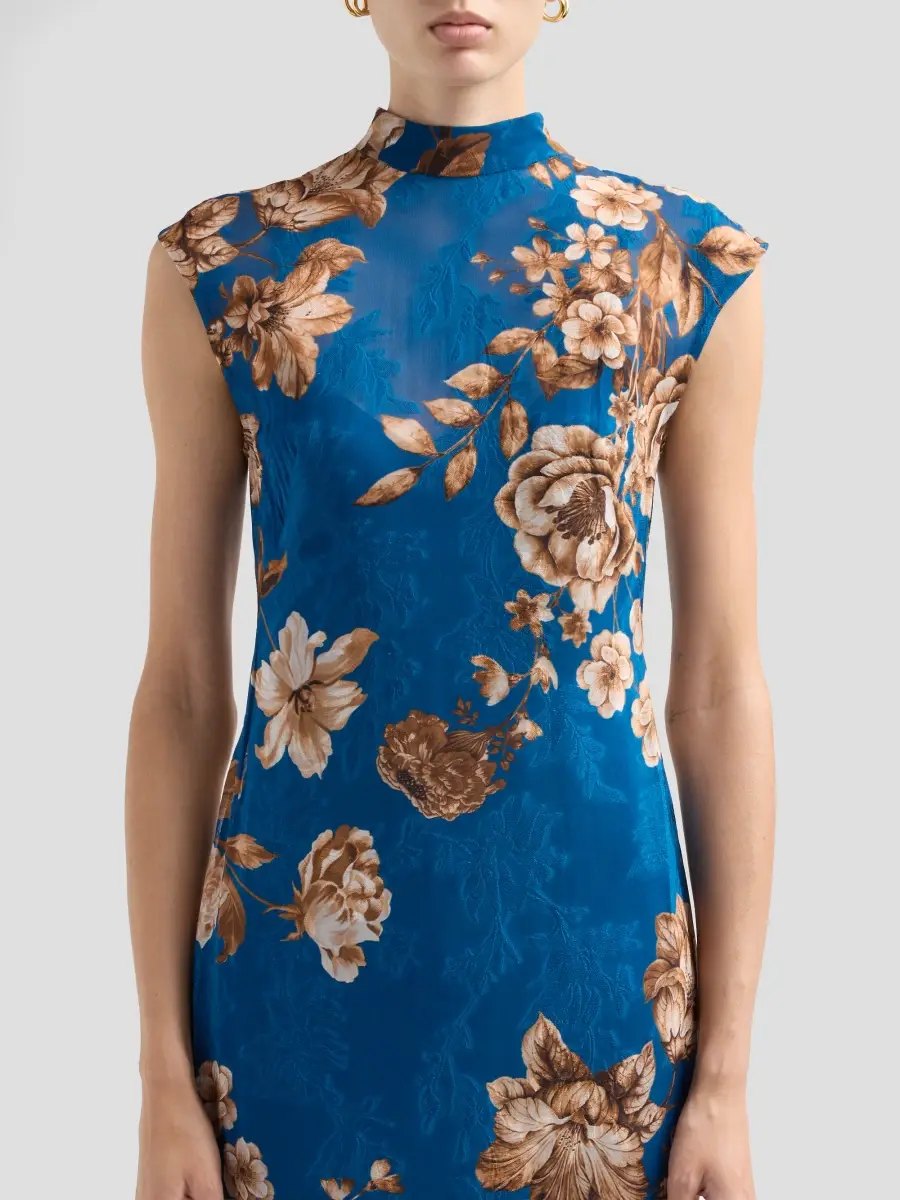 Hemant & Nandita Women's Floral Sheath Midi Dress | Thumbnail 5 Hemant & Nandita Women's Floral Sheath Midi Dress | Thumbnail 5