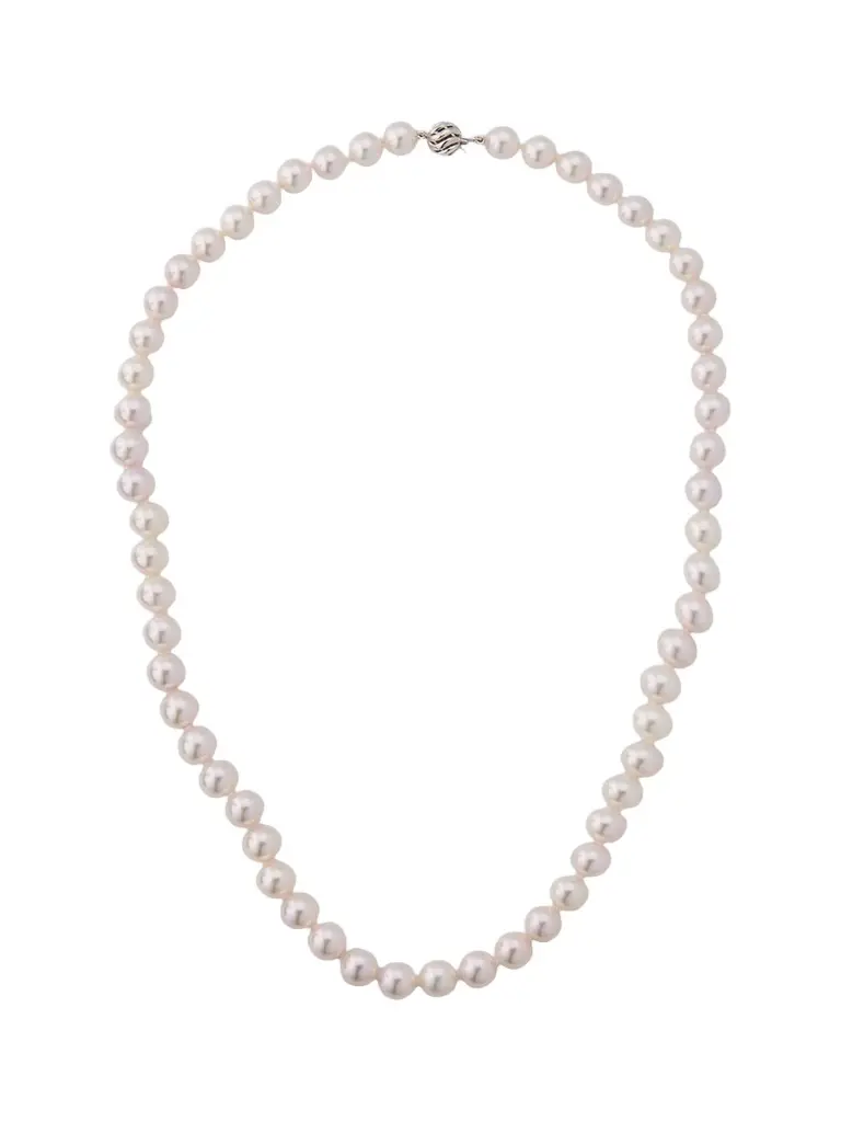 Women's 18K White Gold & Akoya Pearl Necklace/8MM-8.5MM Women's 18K White Gold & Akoya Pearl Necklace/8MM-8.5MM