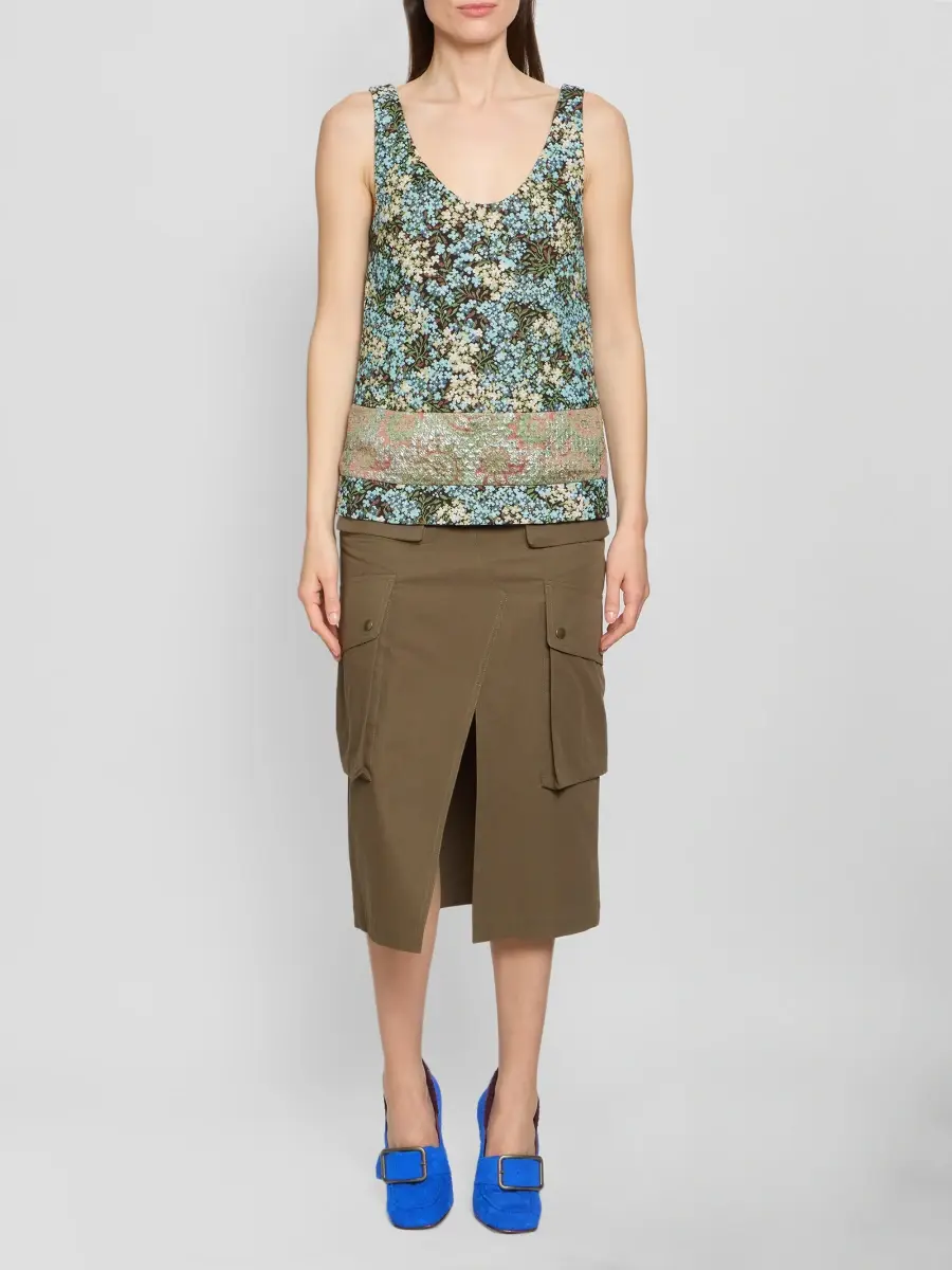 Dries Van Noten Women's Croppy Floral Tunic Top | Thumbnail 2 Dries Van Noten Women's Croppy Floral Tunic Top | Thumbnail 2