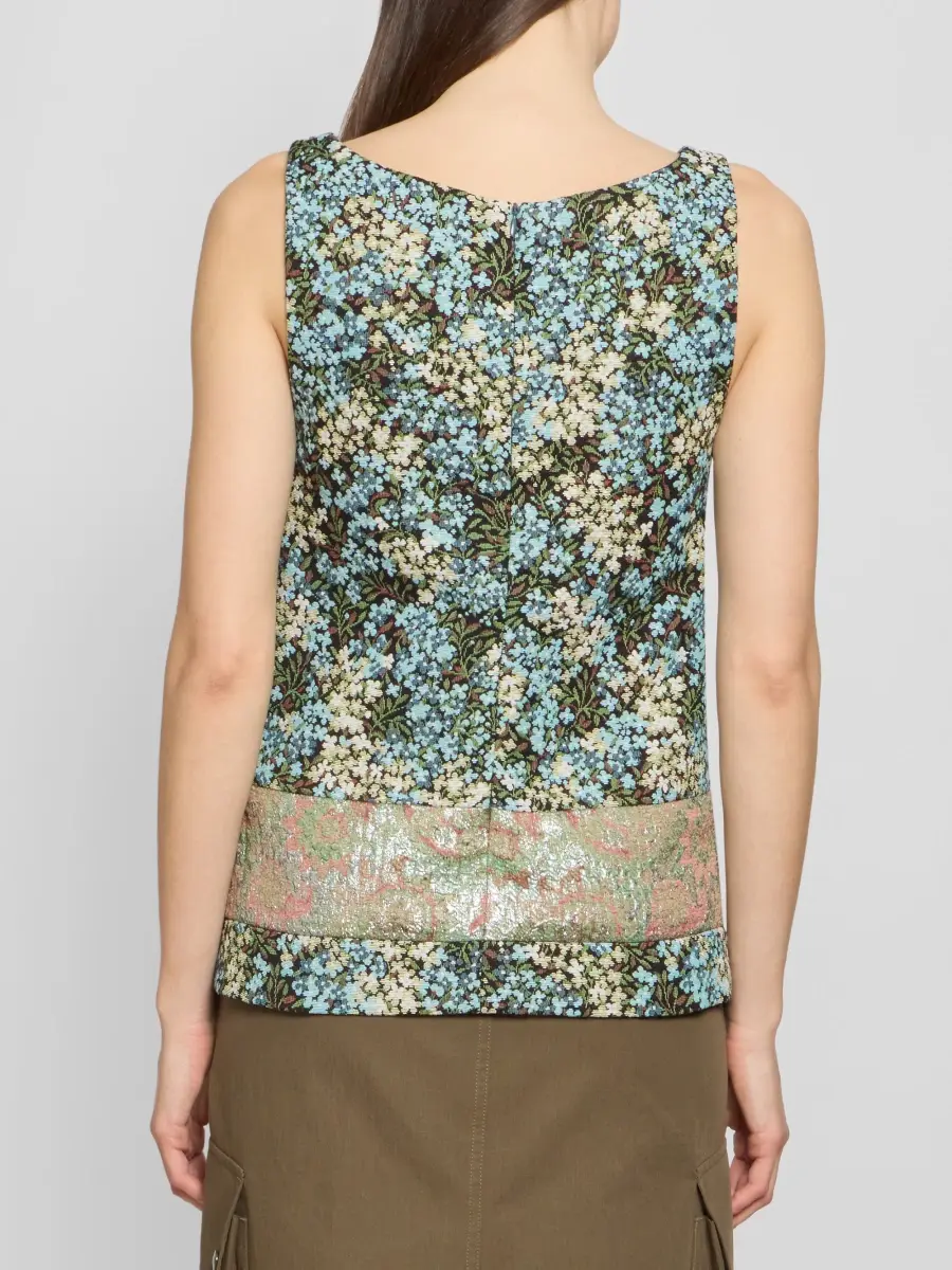 Dries Van Noten Women's Croppy Floral Tunic Top | Thumbnail 3 Dries Van Noten Women's Croppy Floral Tunic Top | Thumbnail 3