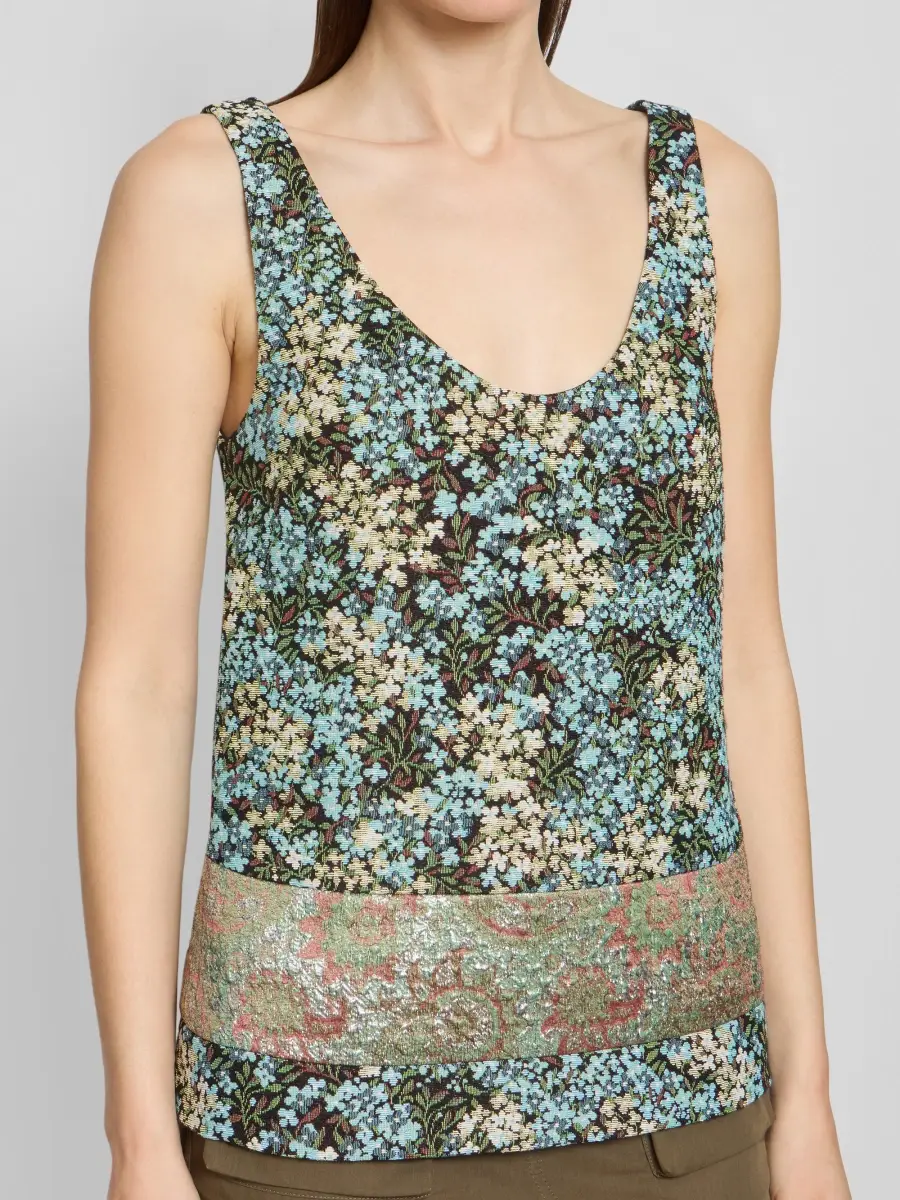 Dries Van Noten Women's Croppy Floral Tunic Top | Thumbnail 5 Dries Van Noten Women's Croppy Floral Tunic Top | Thumbnail 5