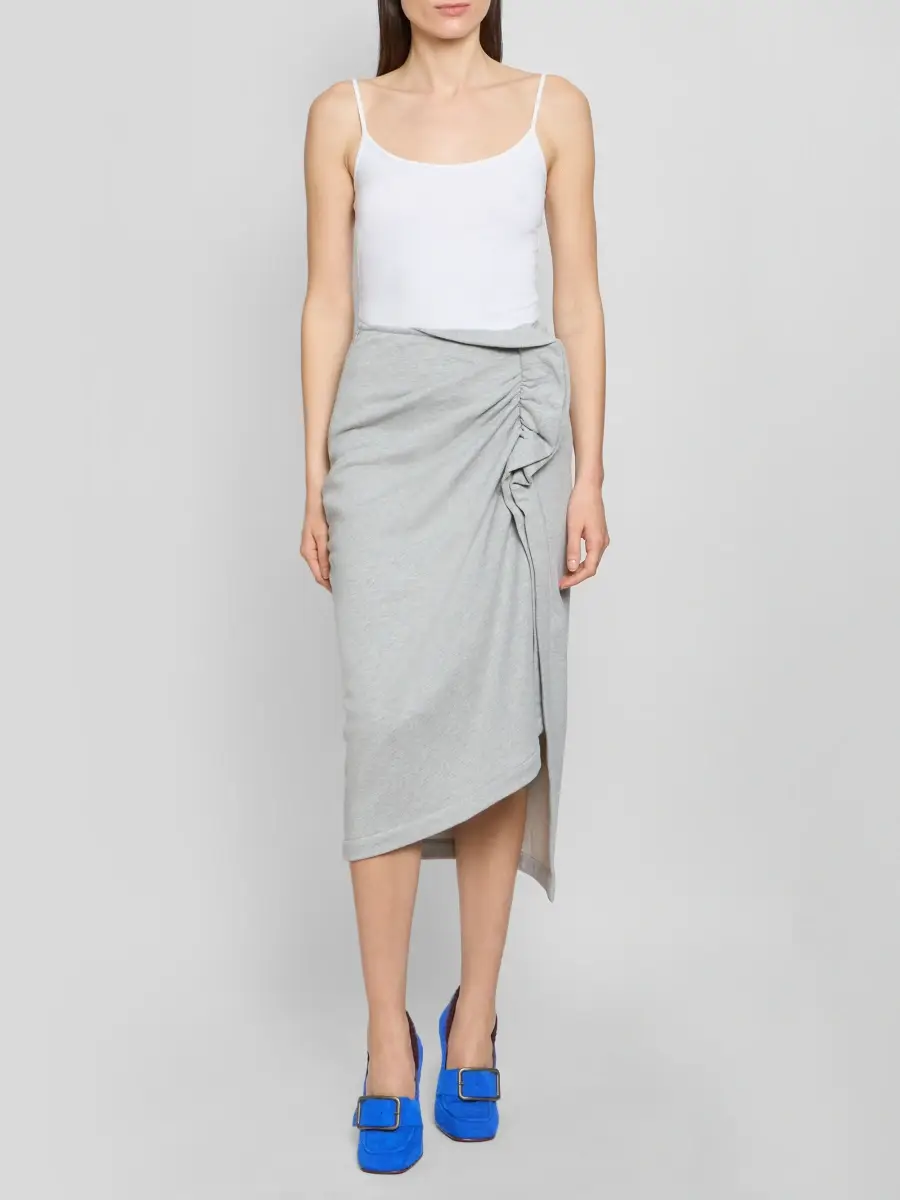 Dries Van Noten Women's Hanam Ruffle Jersey Midi Skirt | Thumbnail 2 Dries Van Noten Women's Hanam Ruffle Jersey Midi Skirt | Thumbnail 2