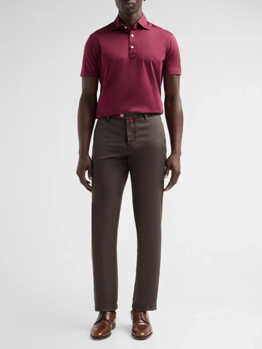 Kiton Men's Cotton Polo Shirt | Thumbnail 2 Kiton Men's Cotton Polo Shirt | Thumbnail 2