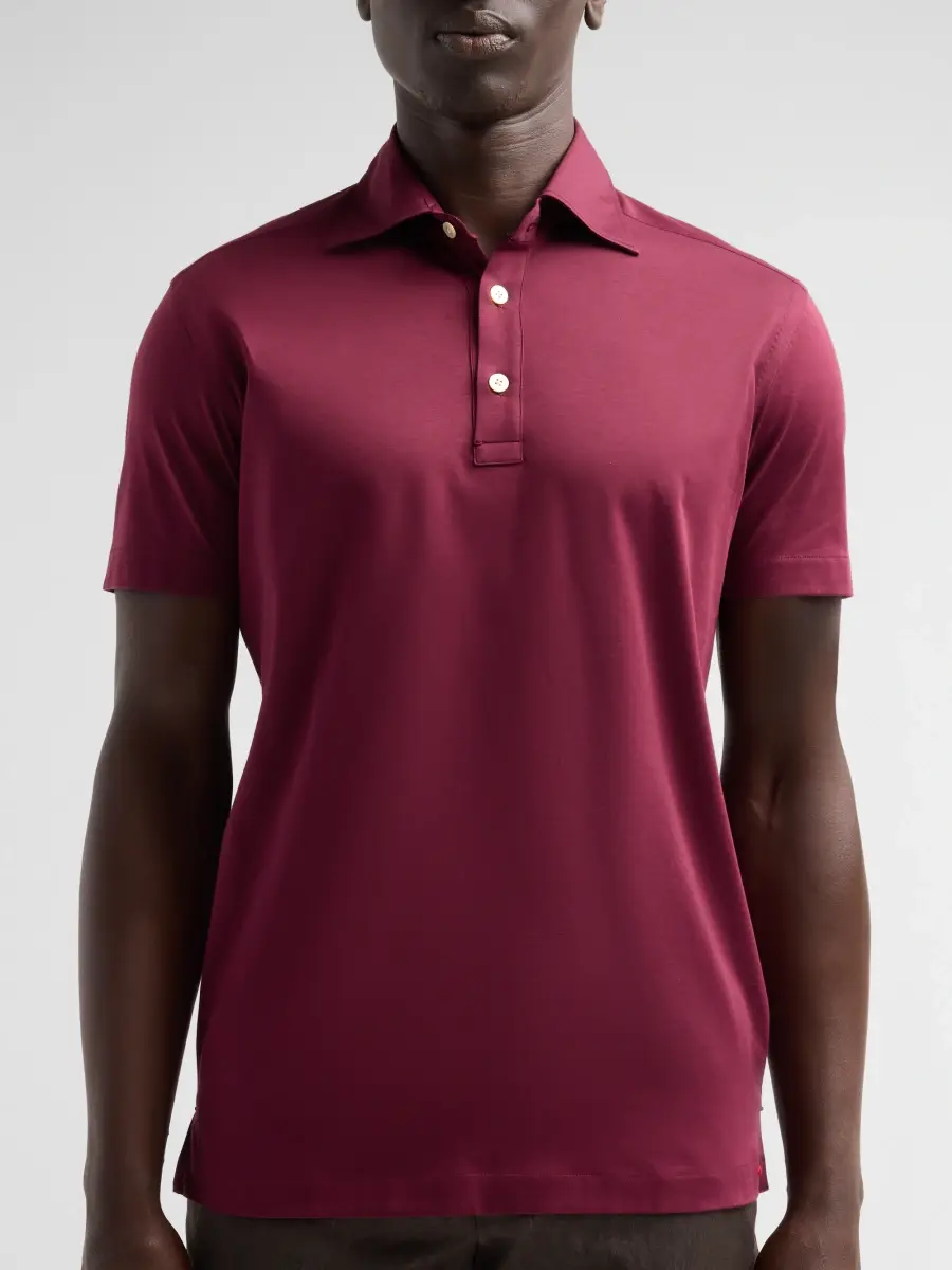 Kiton Men's Cotton Polo Shirt | Thumbnail 5 Kiton Men's Cotton Polo Shirt | Thumbnail 5