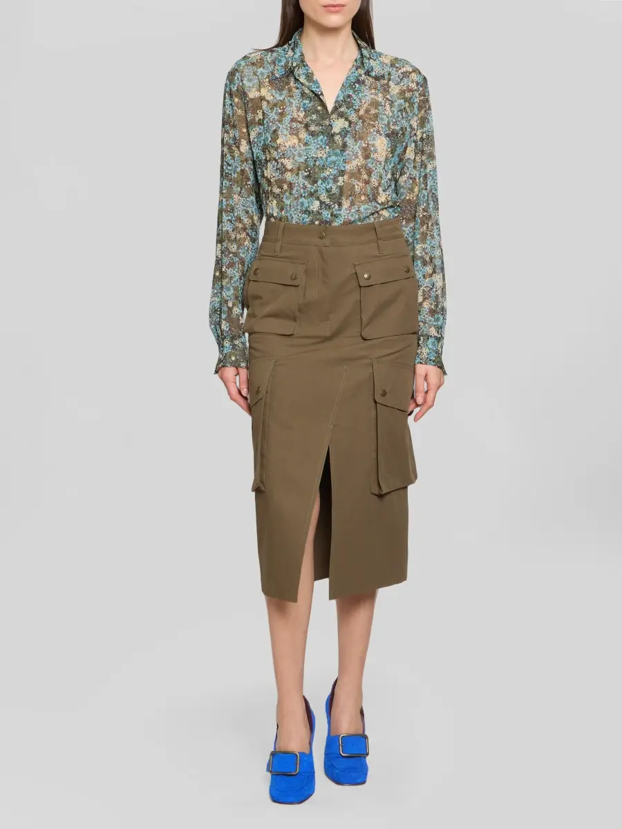 Dries Van Noten Women's Clavelly Floral Pleated Shirt | Thumbnail 2 Dries Van Noten Women's Clavelly Floral Pleated Shirt | Thumbnail 2