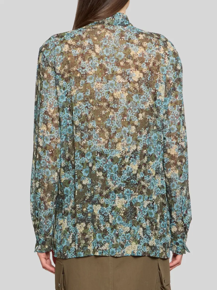 Dries Van Noten Women's Clavelly Floral Pleated Shirt | Thumbnail 3 Dries Van Noten Women's Clavelly Floral Pleated Shirt | Thumbnail 3