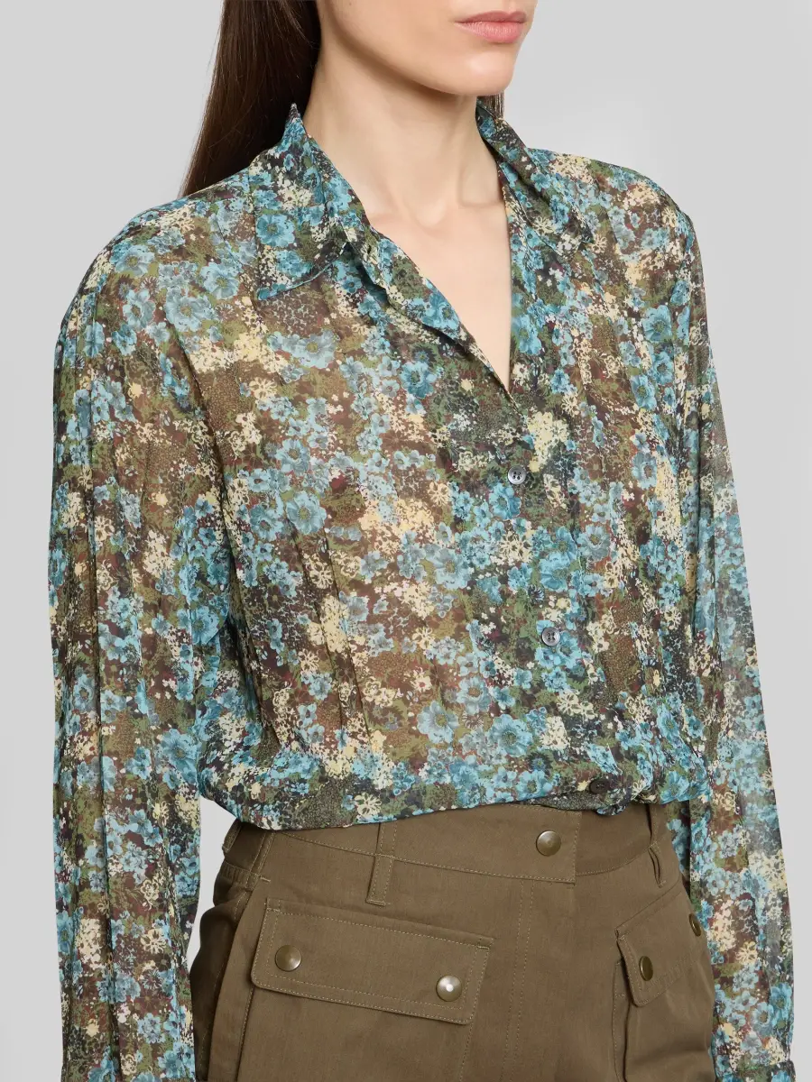 Dries Van Noten Women's Clavelly Floral Pleated Shirt | Thumbnail 5 Dries Van Noten Women's Clavelly Floral Pleated Shirt | Thumbnail 5