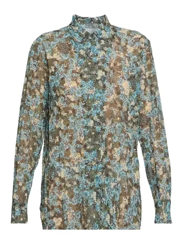Women's Clavelly Floral Pleated Shirt