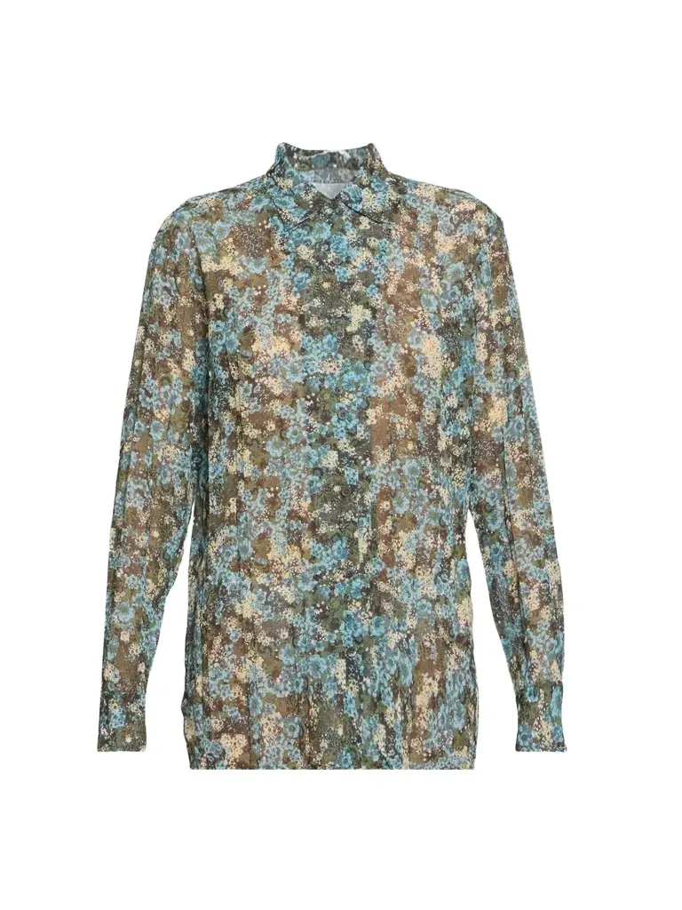 Women's Clavelly Floral Pleated Shirt Women's Clavelly Floral Pleated Shirt