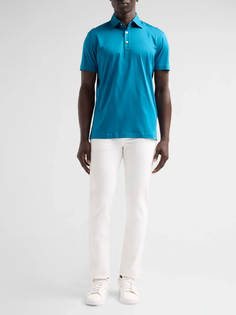 Kiton Men's Cotton Polo Shirt | Thumbnail 2 Kiton Men's Cotton Polo Shirt | Thumbnail 2