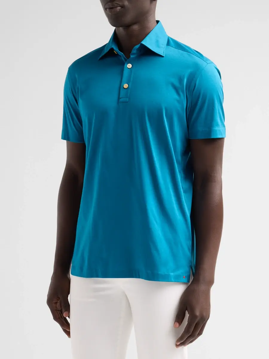 Kiton Men's Cotton Polo Shirt | Thumbnail 4 Kiton Men's Cotton Polo Shirt | Thumbnail 4
