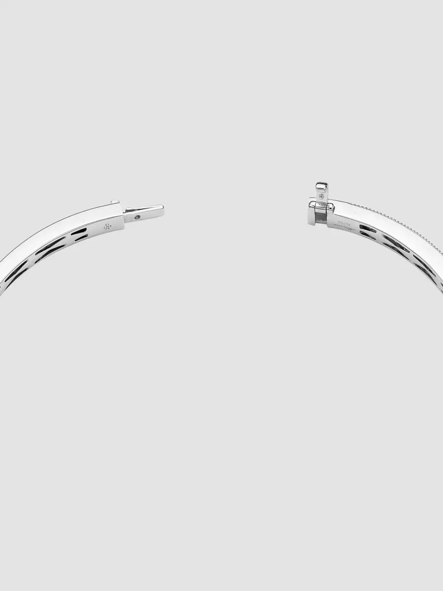 Mémoire Women's Milgrain 18K White Gold & 0.86-0.96 TCW Diamond Bangle | Thumbnail 3