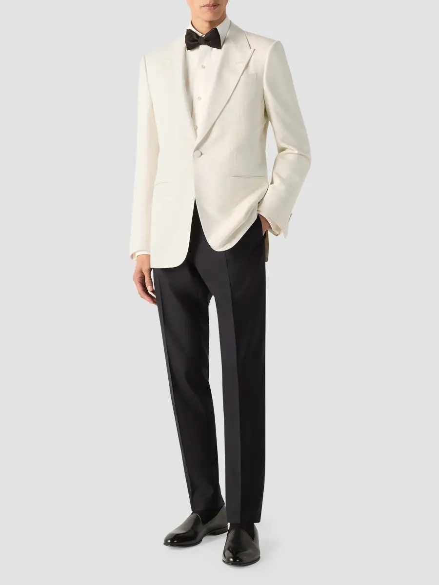 Zegna Men's Wool and Mohair Evening Pants | Thumbnail 2