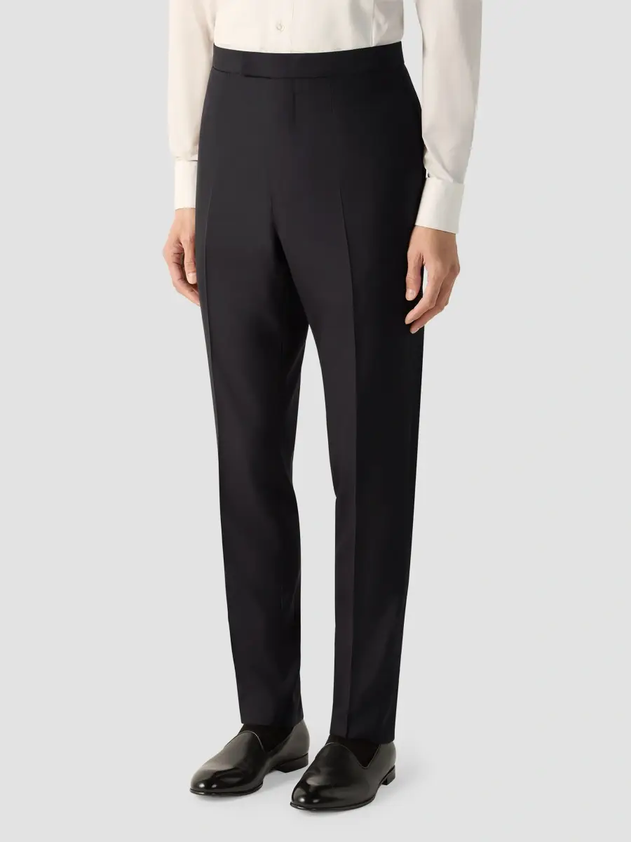 Zegna Men's Wool and Mohair Evening Pants | Thumbnail 3