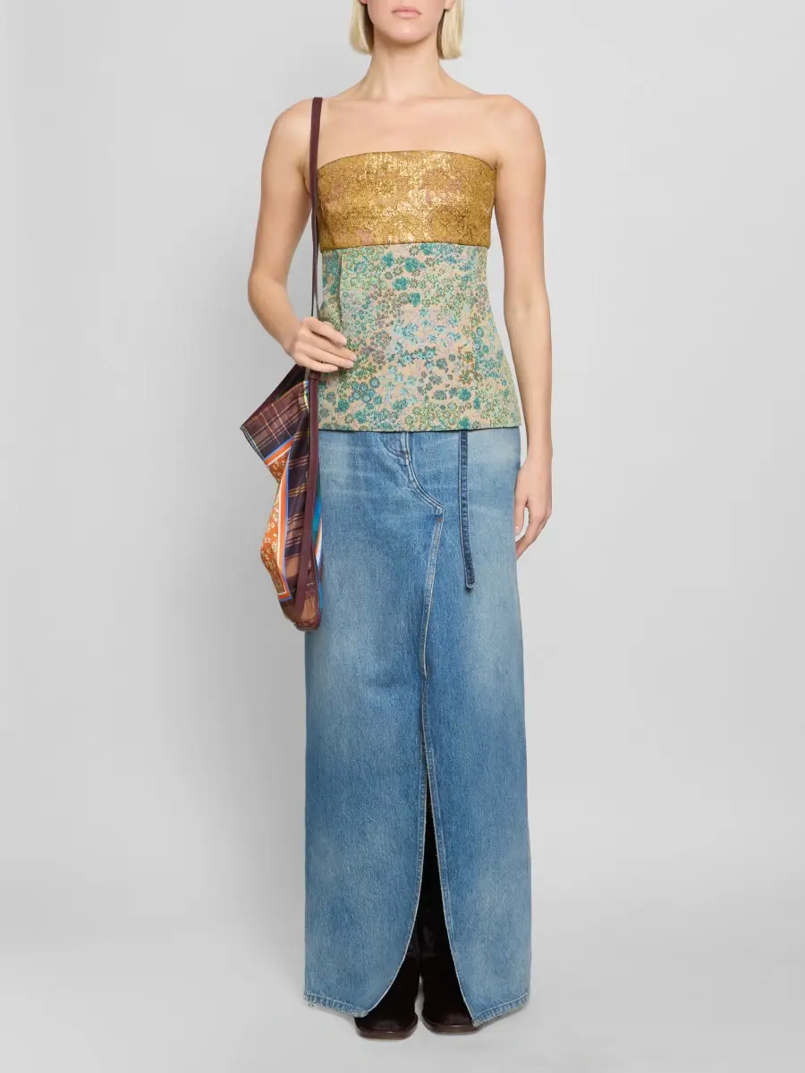 Dries Van Noten Women's Ciliasa Floral Strapless Top | Thumbnail 2 Dries Van Noten Women's Ciliasa Floral Strapless Top | Thumbnail 2