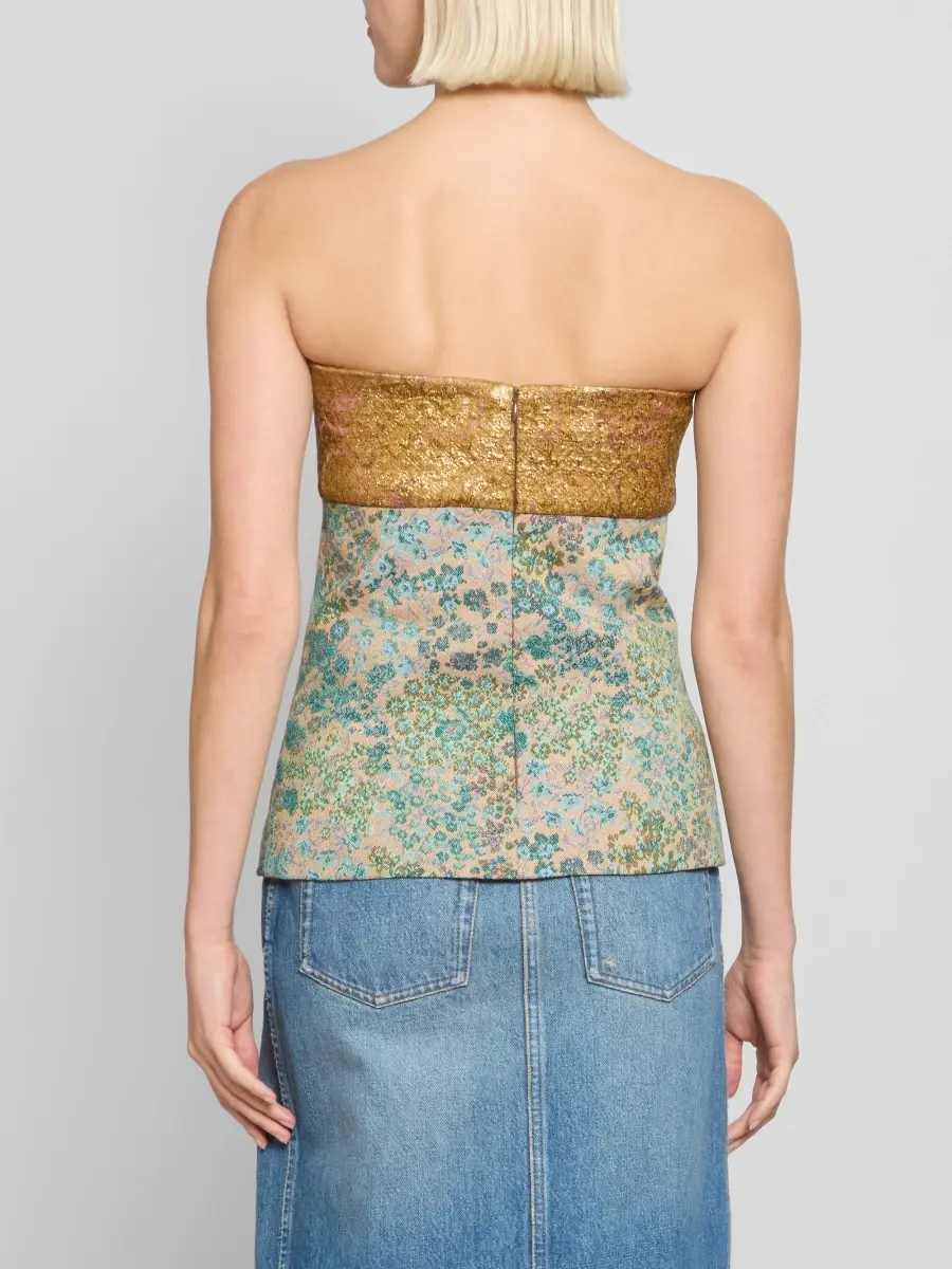 Dries Van Noten Women's Ciliasa Floral Strapless Top | Thumbnail 3 Dries Van Noten Women's Ciliasa Floral Strapless Top | Thumbnail 3