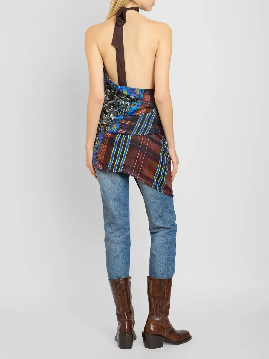 Dries Van Noten Women's Carfy Printed Silk Halter Top | Thumbnail 3 Dries Van Noten Women's Carfy Printed Silk Halter Top | Thumbnail 3
