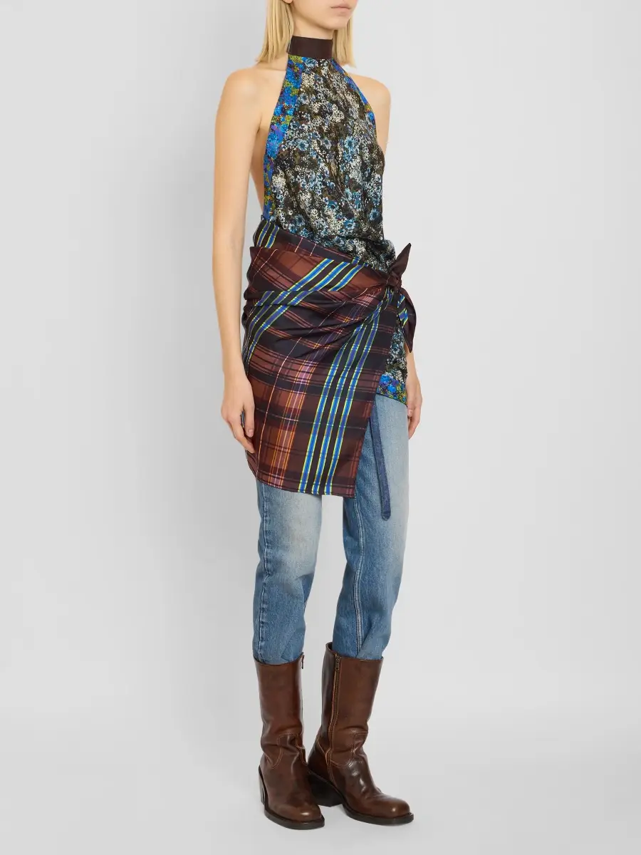 Dries Van Noten Women's Carfy Printed Silk Halter Top | Thumbnail 4 Dries Van Noten Women's Carfy Printed Silk Halter Top | Thumbnail 4