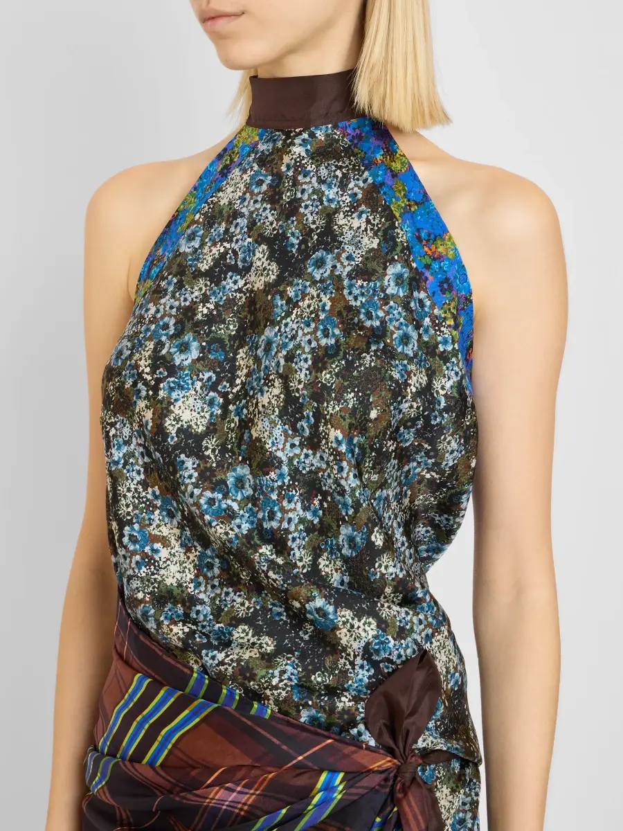 Dries Van Noten Women's Carfy Printed Silk Halter Top | Thumbnail 5 Dries Van Noten Women's Carfy Printed Silk Halter Top | Thumbnail 5