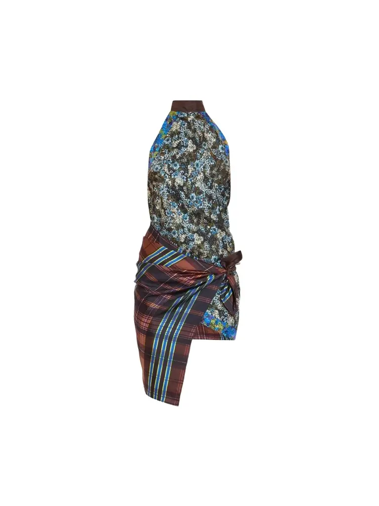 Women's Carfy Printed Silk Halter Top Women's Carfy Printed Silk Halter Top