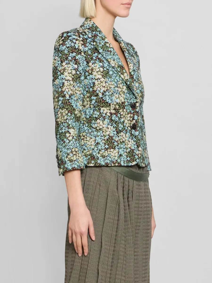 Dries Van Noten Women's Bamis Floral Cotton-Blend Jacket | Thumbnail 4 Dries Van Noten Women's Bamis Floral Cotton-Blend Jacket | Thumbnail 4