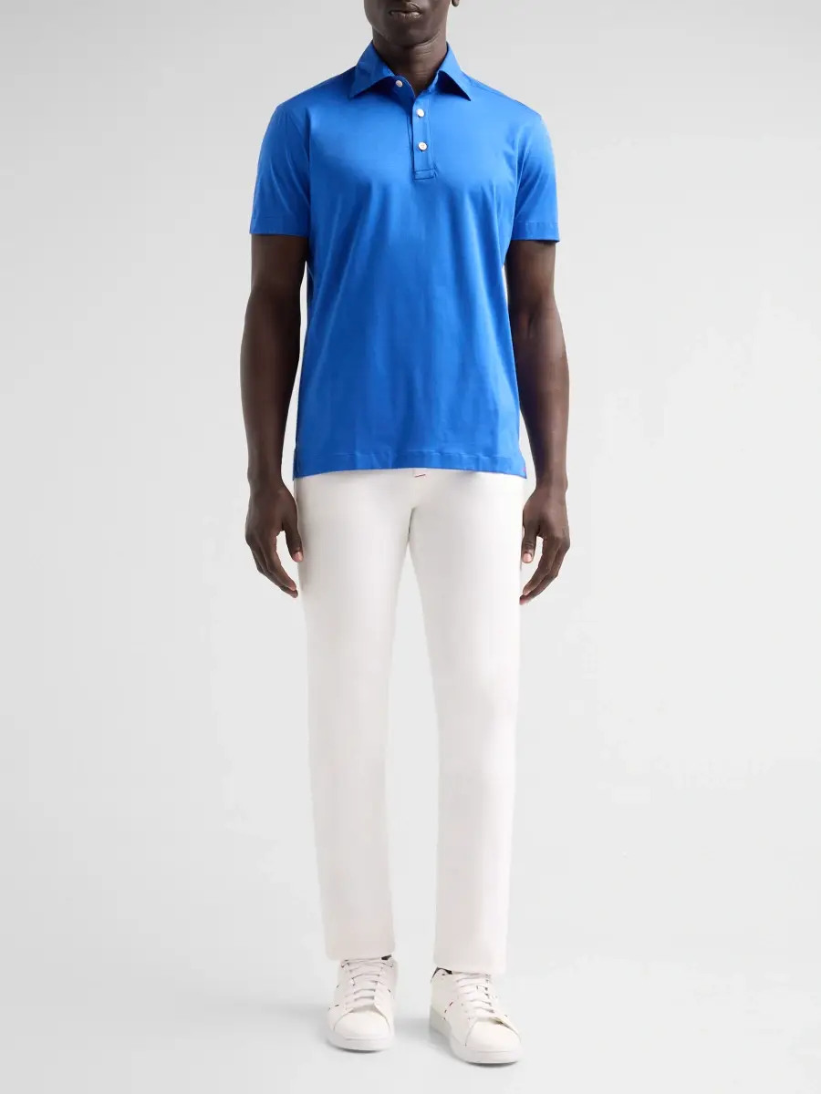 Kiton Men's Cotton Polo Shirt | Thumbnail 2 Kiton Men's Cotton Polo Shirt | Thumbnail 2