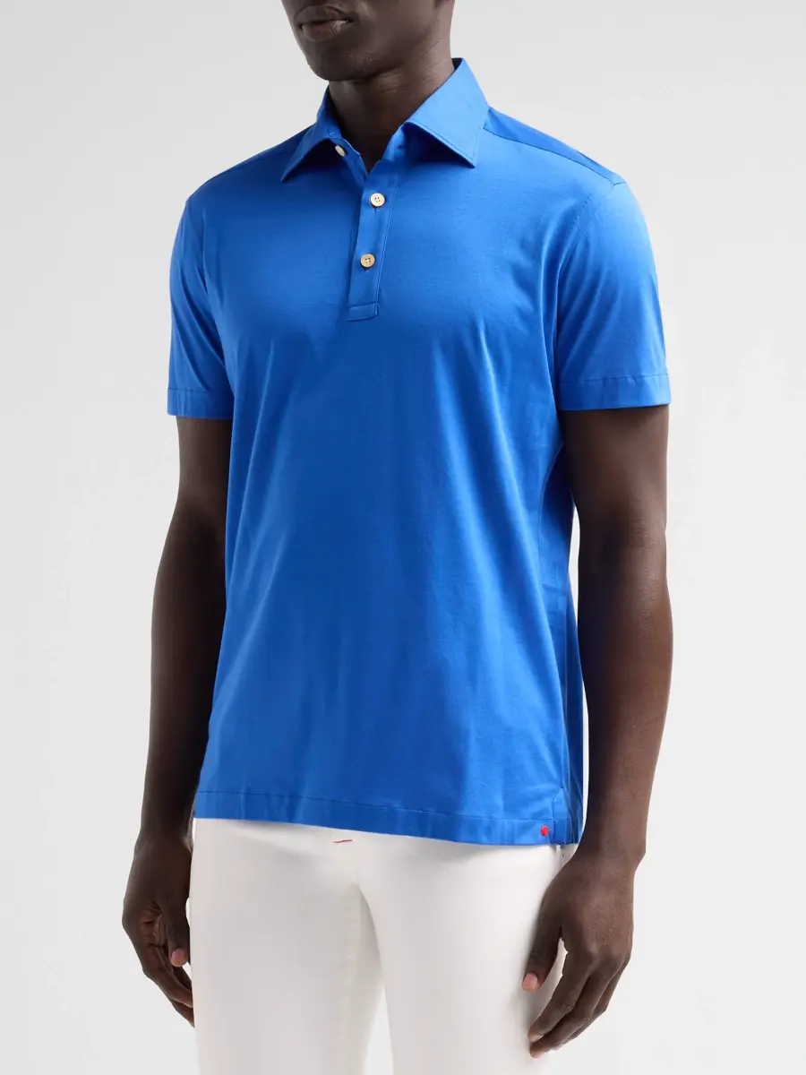 Kiton Men's Cotton Polo Shirt | Thumbnail 4 Kiton Men's Cotton Polo Shirt | Thumbnail 4