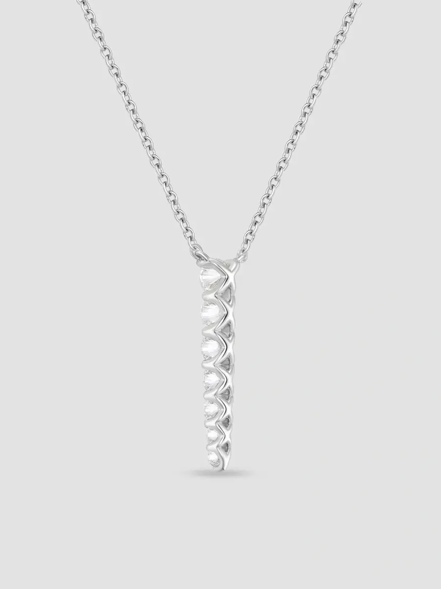 Mémoire Women's Identity 18K White Gold & 0.43-0.50 TCW Diamond Linear Pendant Necklace | Thumbnail 2