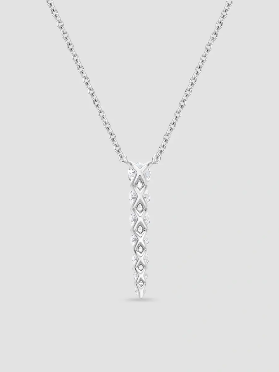 Mémoire Women's Identity 18K White Gold & 0.43-0.50 TCW Diamond Linear Pendant Necklace | Thumbnail 3