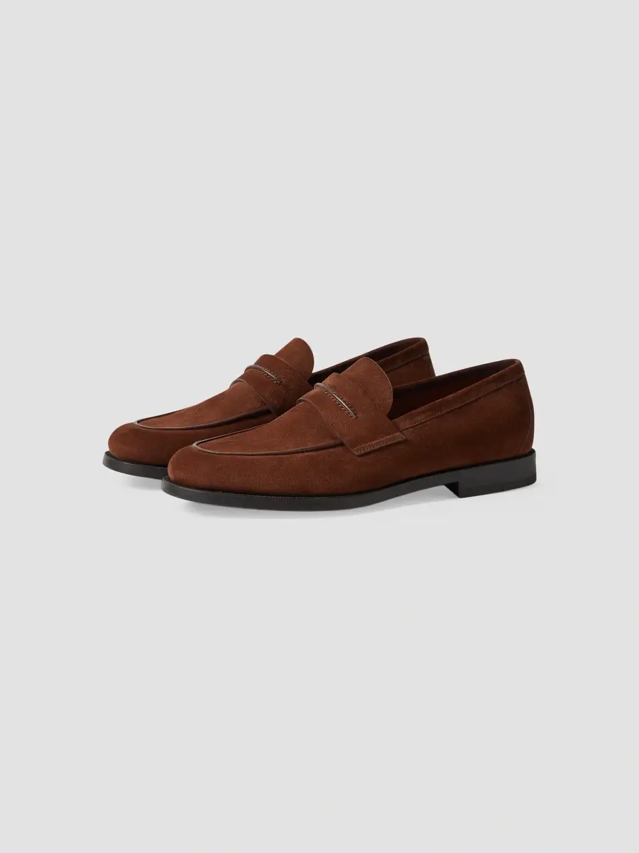 Zegna Men's Suede Mocassin Corso Loafers | Thumbnail 2 Zegna Men's Suede Mocassin Corso Loafers | Thumbnail 2