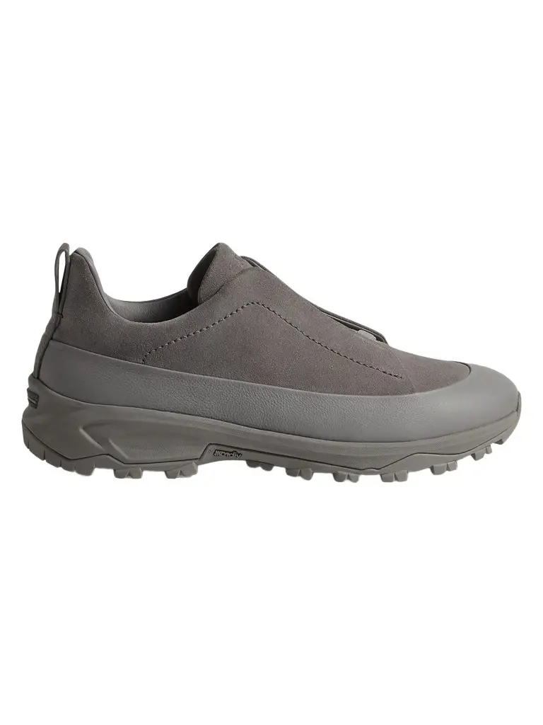 Zegna Men's Suede Triple Stitch Monte Sneakers