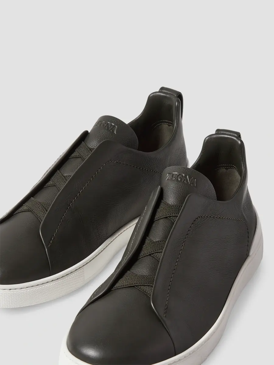 Zegna Men's Secondskin Triple Stitch Sneakers | Thumbnail 5