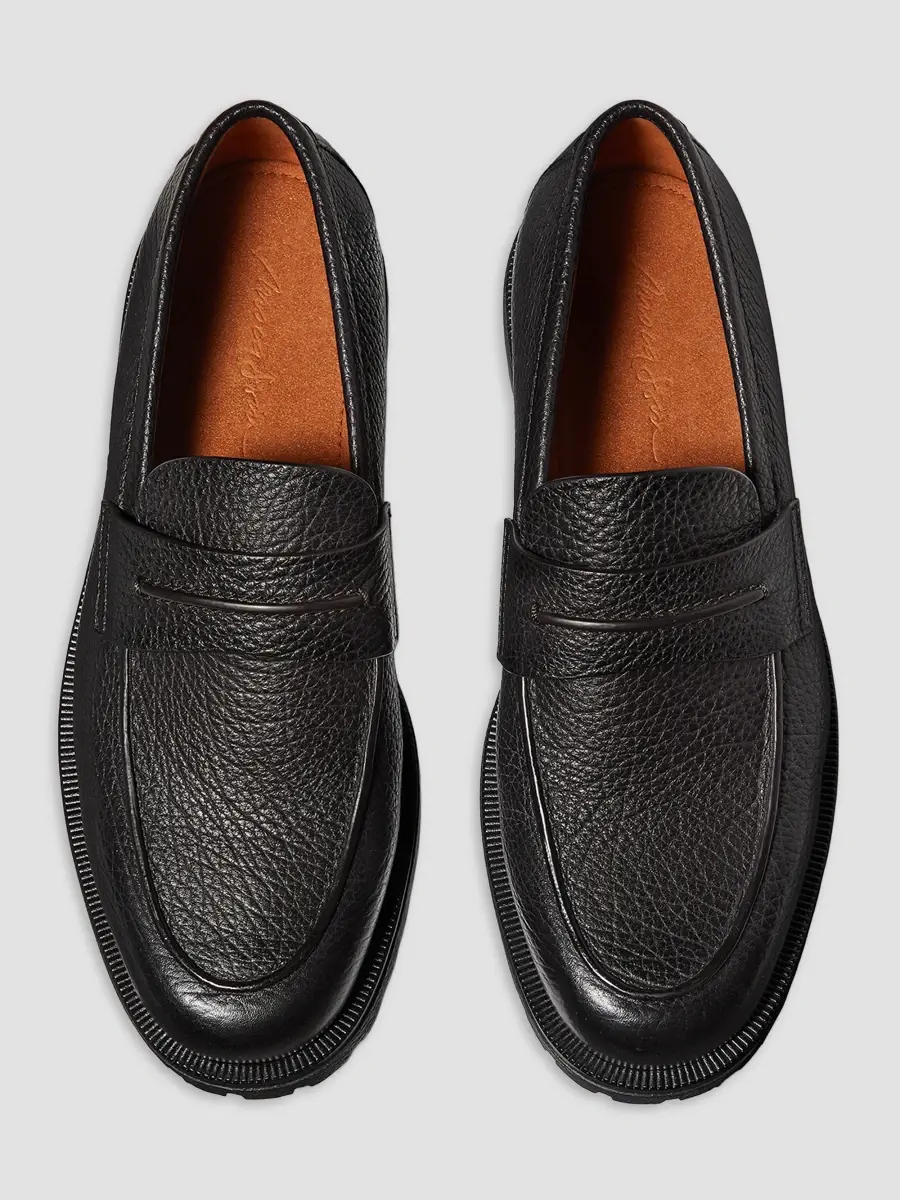 Zegna Men's Leather Mocassin Pioggia Loafers | Thumbnail 3 Zegna Men's Leather Mocassin Pioggia Loafers | Thumbnail 3
