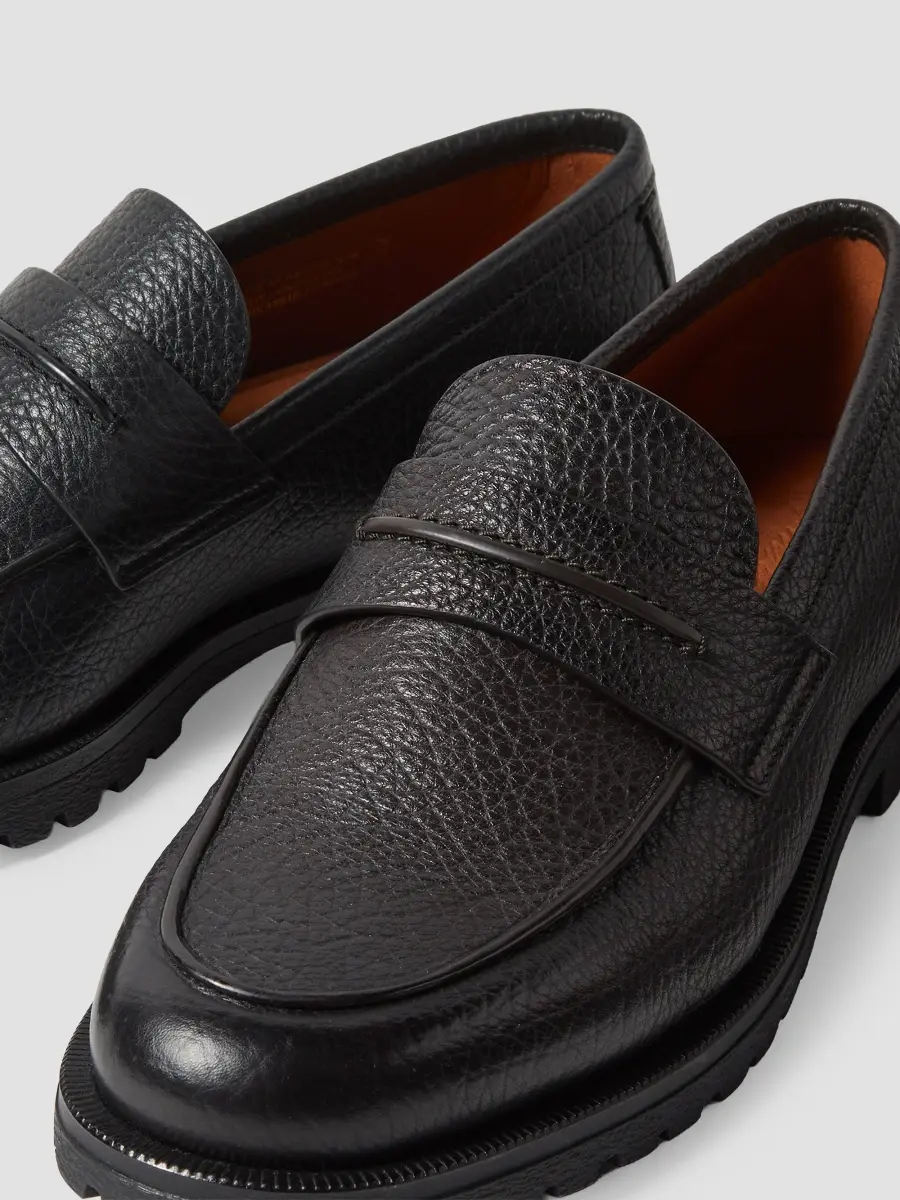 Zegna Men's Leather Mocassin Pioggia Loafers | Thumbnail 5 Zegna Men's Leather Mocassin Pioggia Loafers | Thumbnail 5