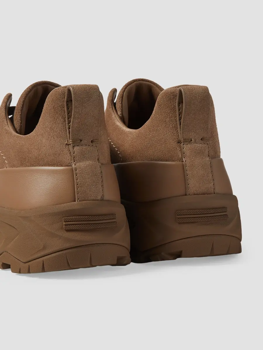 Zegna Men's Suede Triple Stitch Monte Sneakers | Thumbnail 5