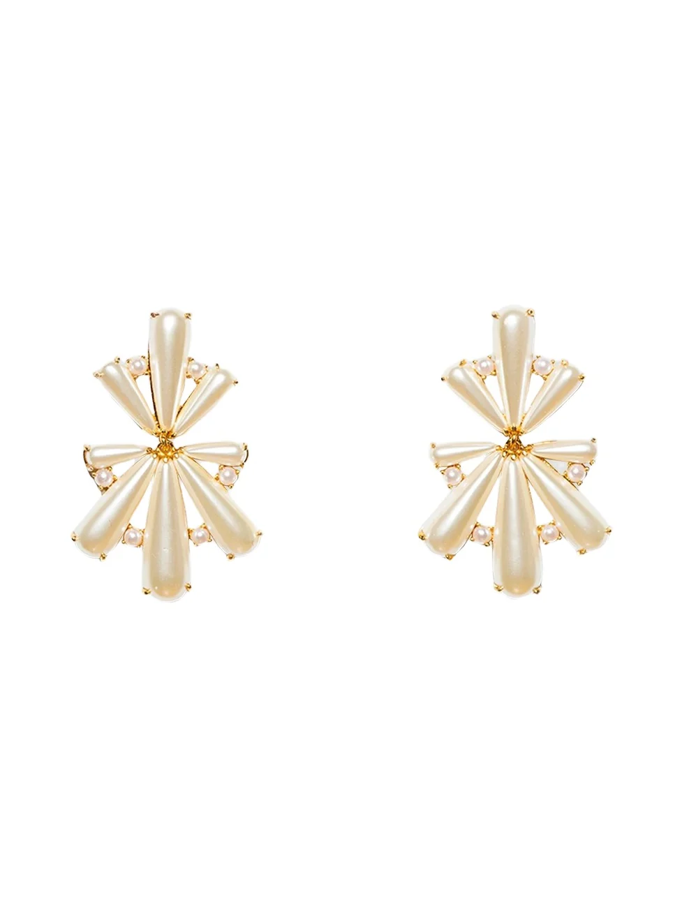 Women's 14K Gold-Plated & Scalloped Acrylic Pearl Chandelier Earrings Women's 14K Gold-Plated & Scalloped Acrylic Pearl Chandelier Earrings