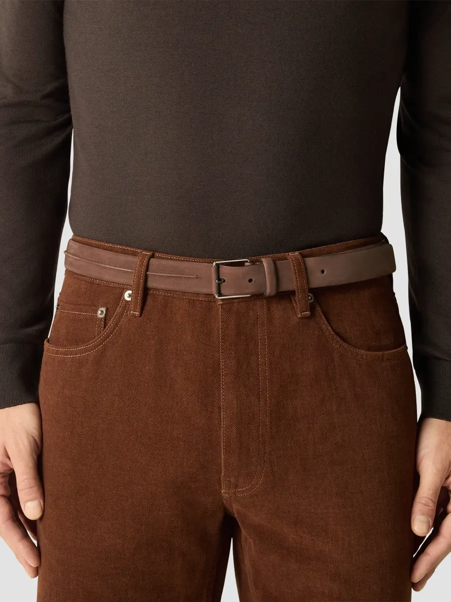 Zegna Men's Nubuck Belt | Thumbnail 2