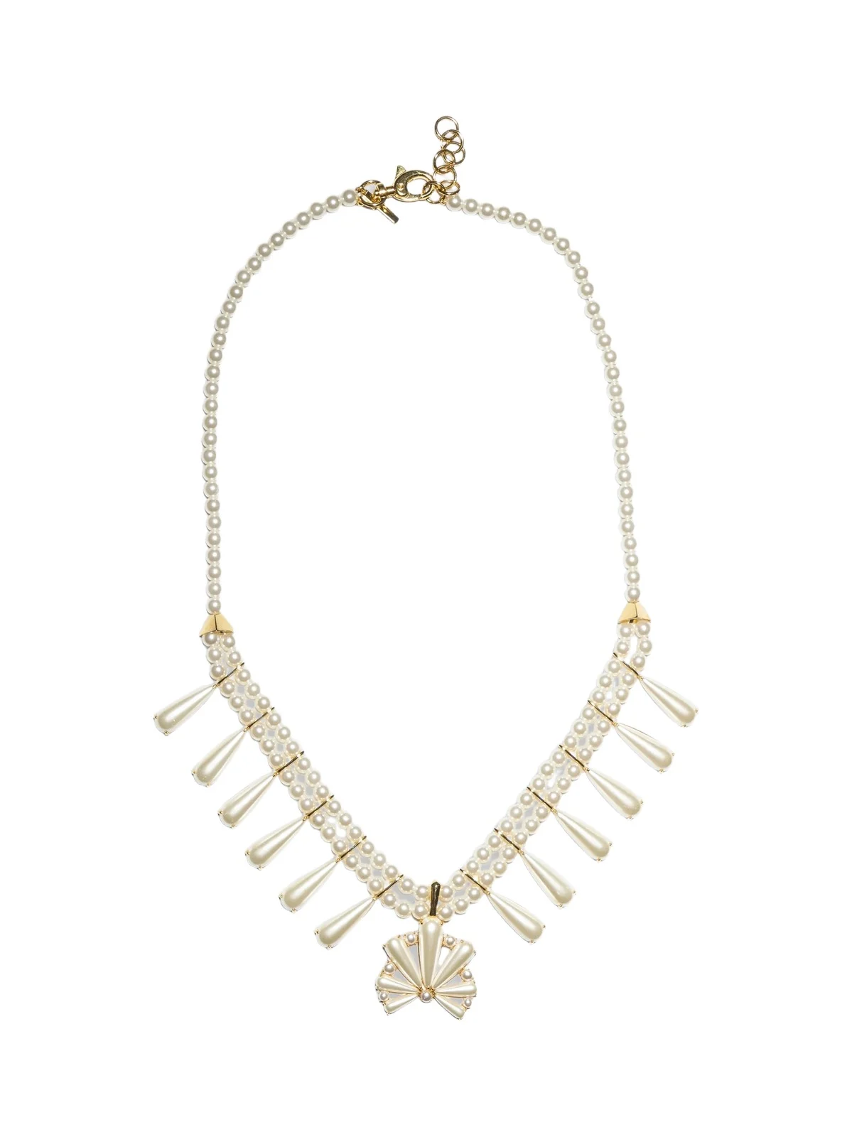 Women's Gilded Frontier Scallop Blossom 14K-Gold-Plated & Imitation Pearl Necklace Women's Gilded Frontier Scallop Blossom 14K-Gold-Plated & Imitation Pearl Necklace