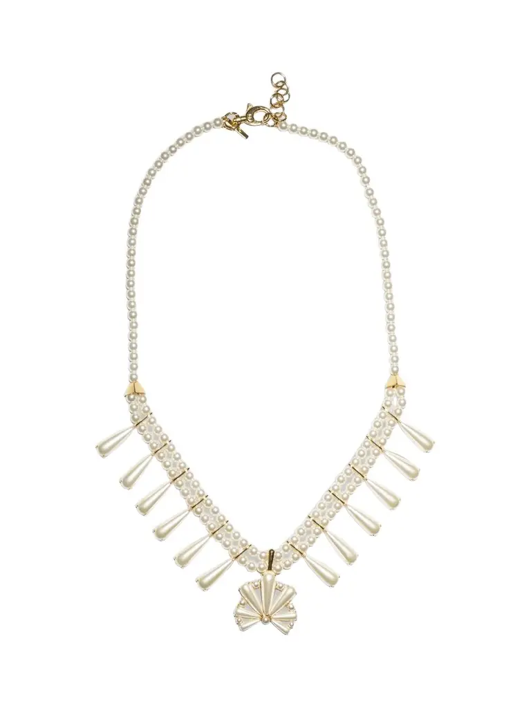 Lele Sadoughi Women's Gilded Frontier Scallop Blossom 14K-Gold-Plated & Imitation Pearl Necklace