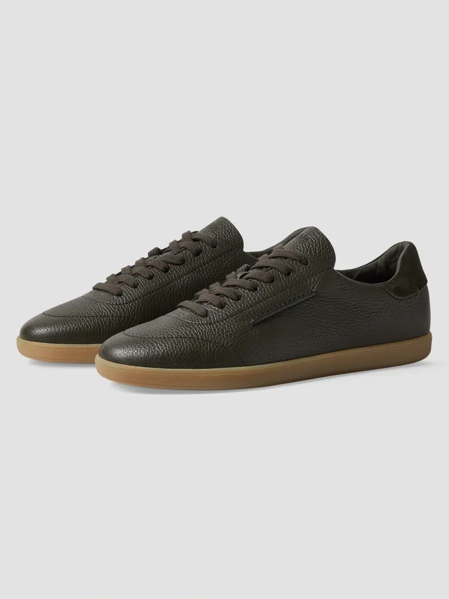Zegna Men's Grained Calfskin 232 Sneakers | Thumbnail 2 Zegna Men's Grained Calfskin 232 Sneakers | Thumbnail 2