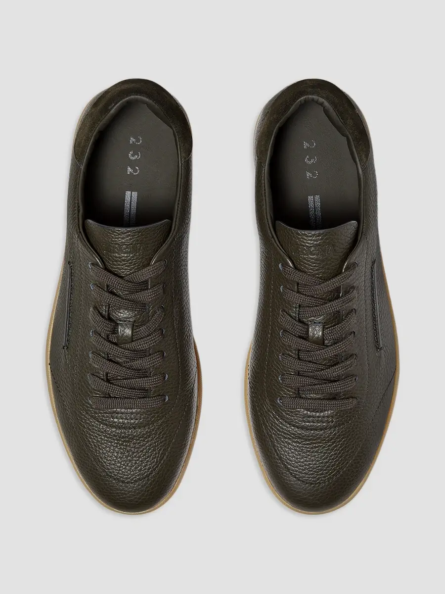 Zegna Men's Grained Calfskin 232 Sneakers | Thumbnail 3 Zegna Men's Grained Calfskin 232 Sneakers | Thumbnail 3