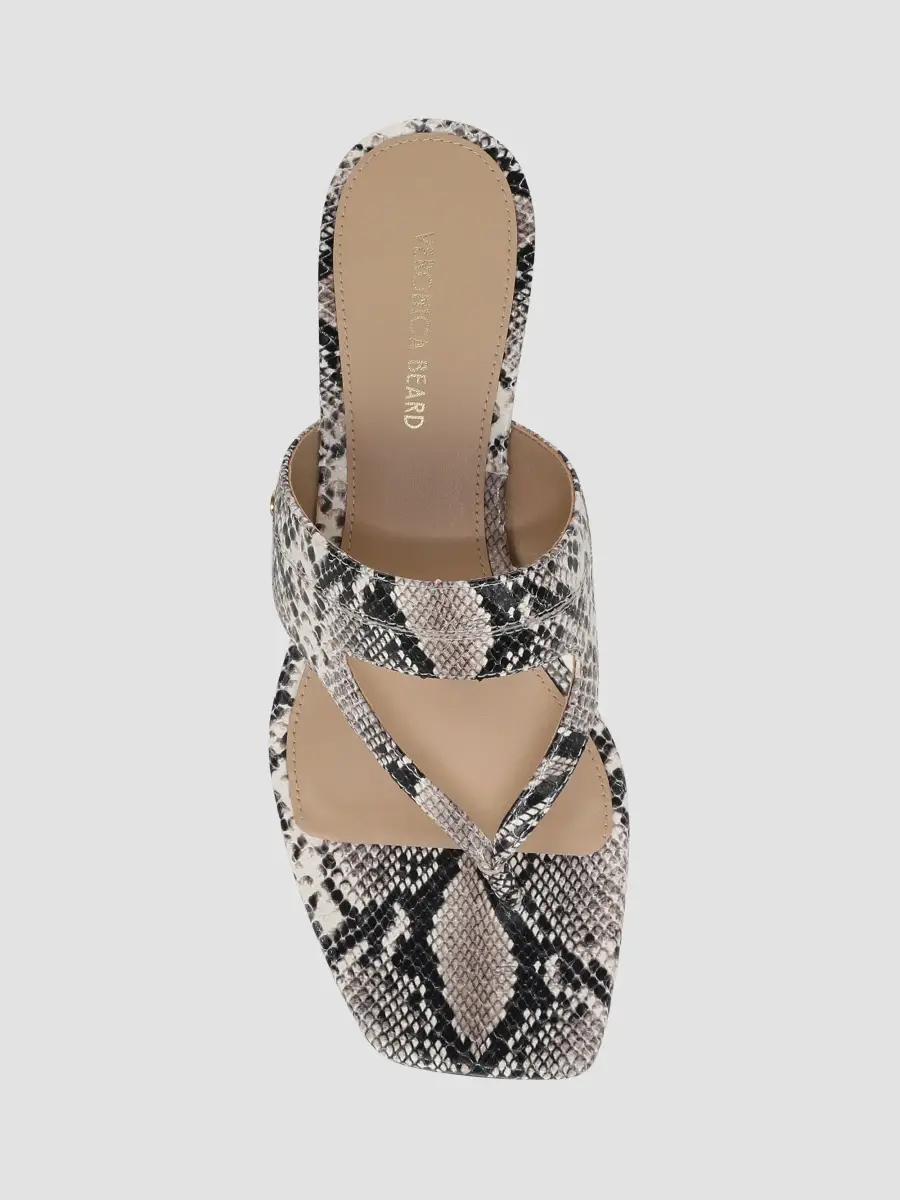 Veronica Beard Women's Shyla 45MM Printed Snake-Embossed Leather Sandals | Thumbnail 4 Veronica Beard Women's Shyla 45MM Printed Snake-Embossed Leather Sandals | Thumbnail 4