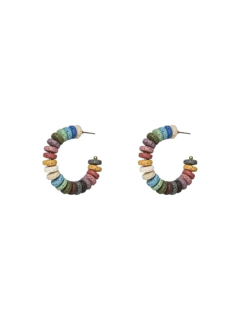 Lele Sadoughi Women's Gilded Frontier Diana Beaded Hoop Earrings