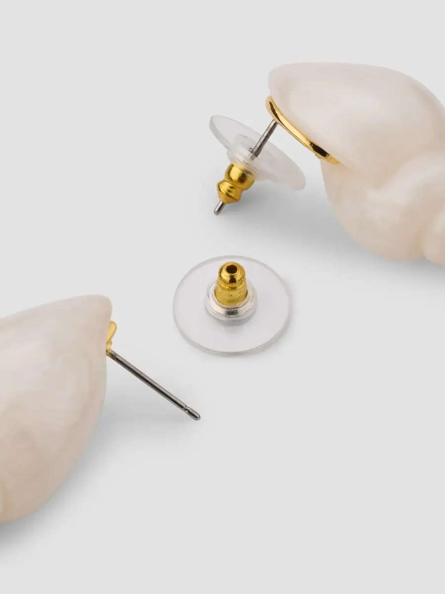 Lele Sadoughi Women's 14K-Gold-Plated & Mother-Of-Pearl Conch Shell Stud Earrings | Thumbnail 3 Lele Sadoughi Women's 14K-Gold-Plated & Mother-Of-Pearl Conch Shell Stud Earrings | Thumbnail 3