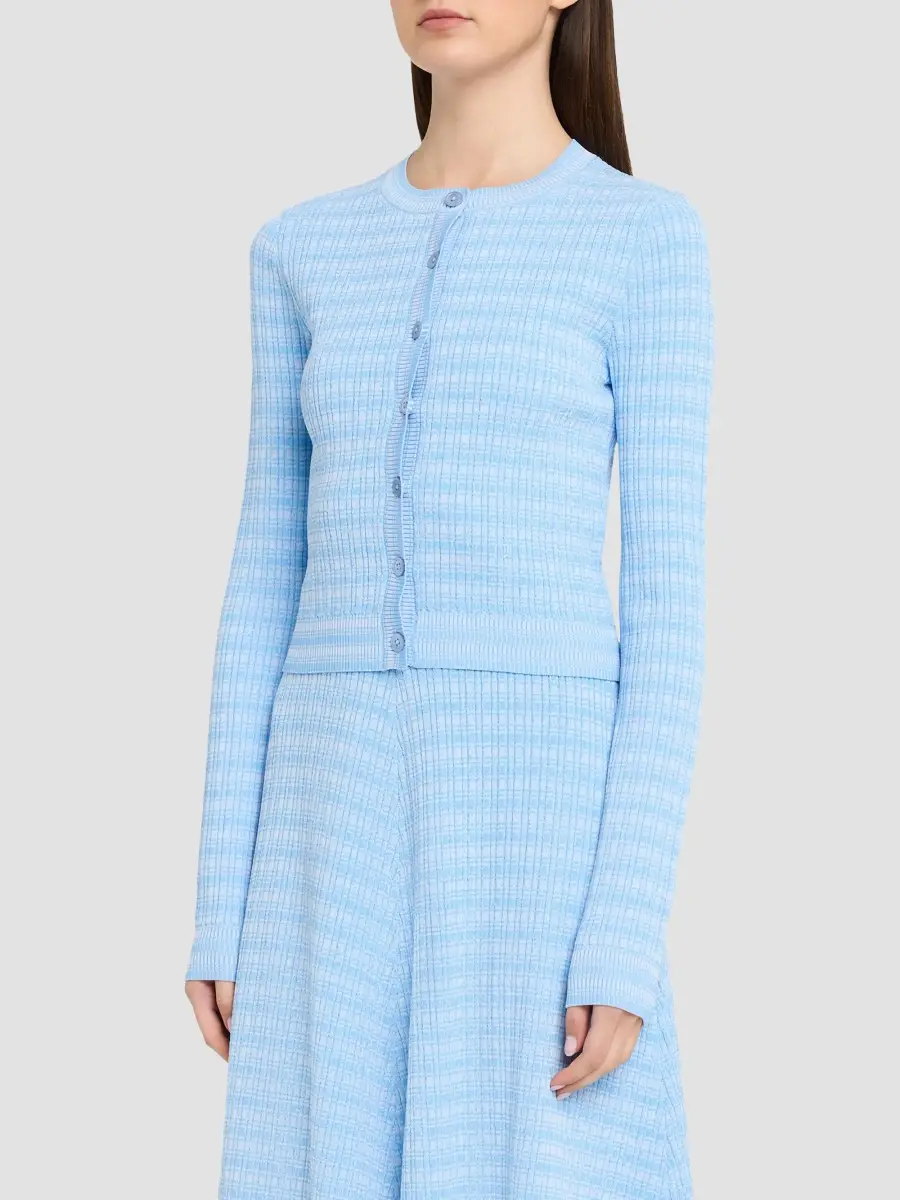 PRABAL GURUNG Women's Crewneck Fitted Cardigan | Thumbnail 4 PRABAL GURUNG Women's Crewneck Fitted Cardigan | Thumbnail 4
