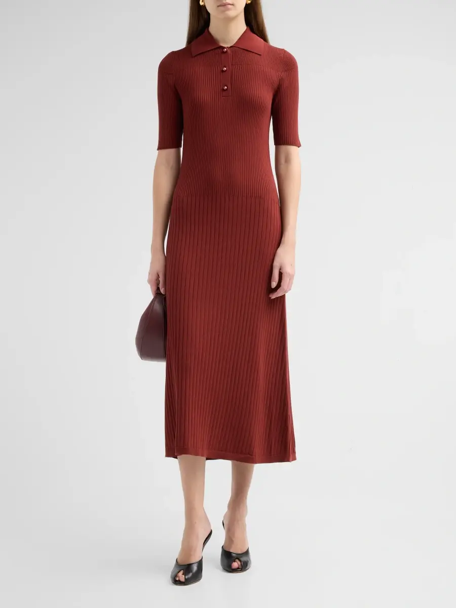 PRABAL GURUNG Women's Rib-Knit Midi Dress | Thumbnail 2 PRABAL GURUNG Women's Rib-Knit Midi Dress | Thumbnail 2