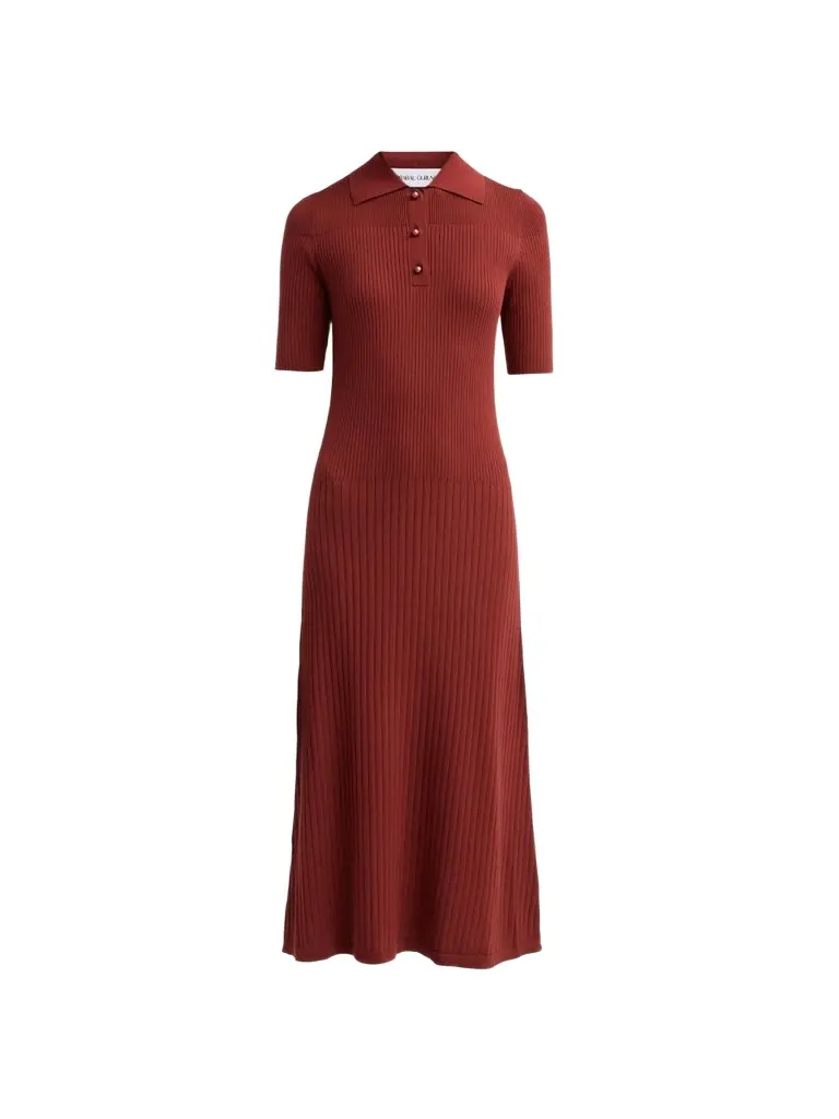 PRABAL GURUNG Women's Rib-Knit Midi Dress
