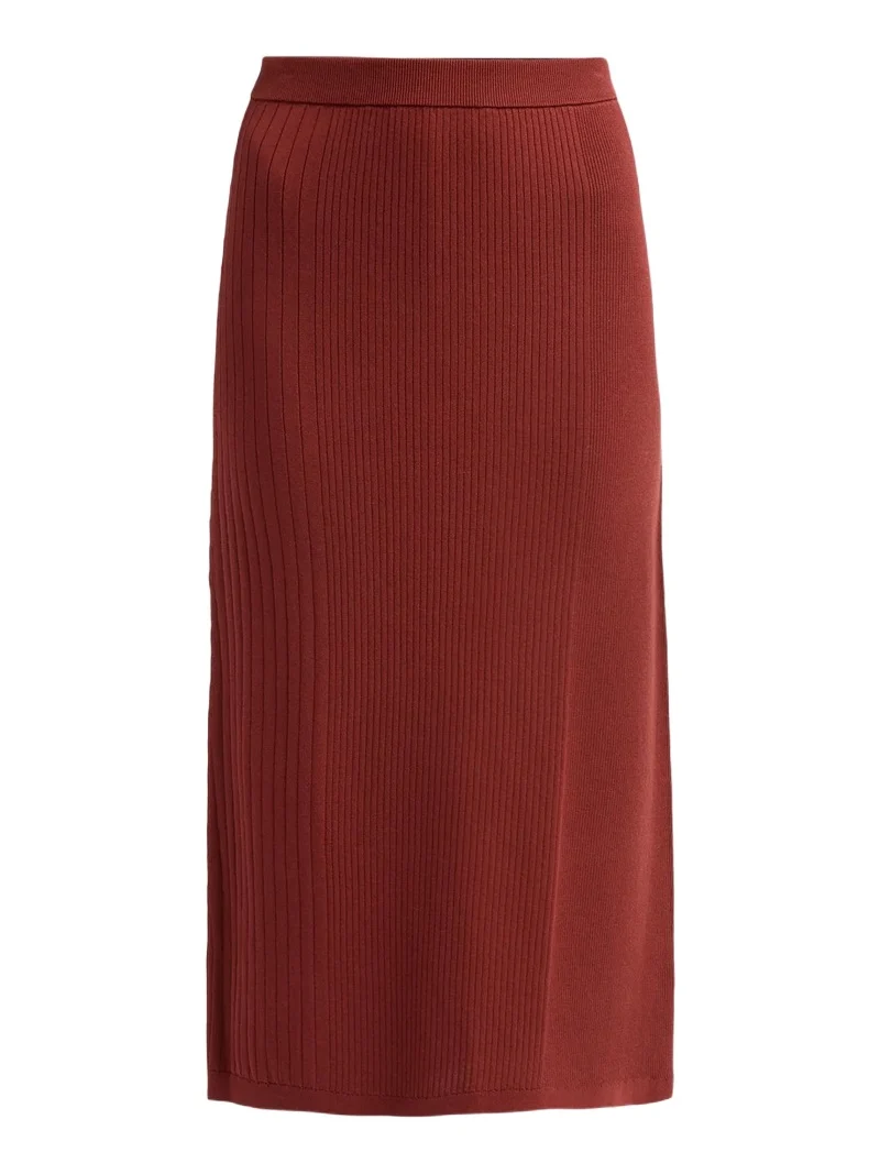 Women's Rib Knit Midi Skirt Women's Rib Knit Midi Skirt