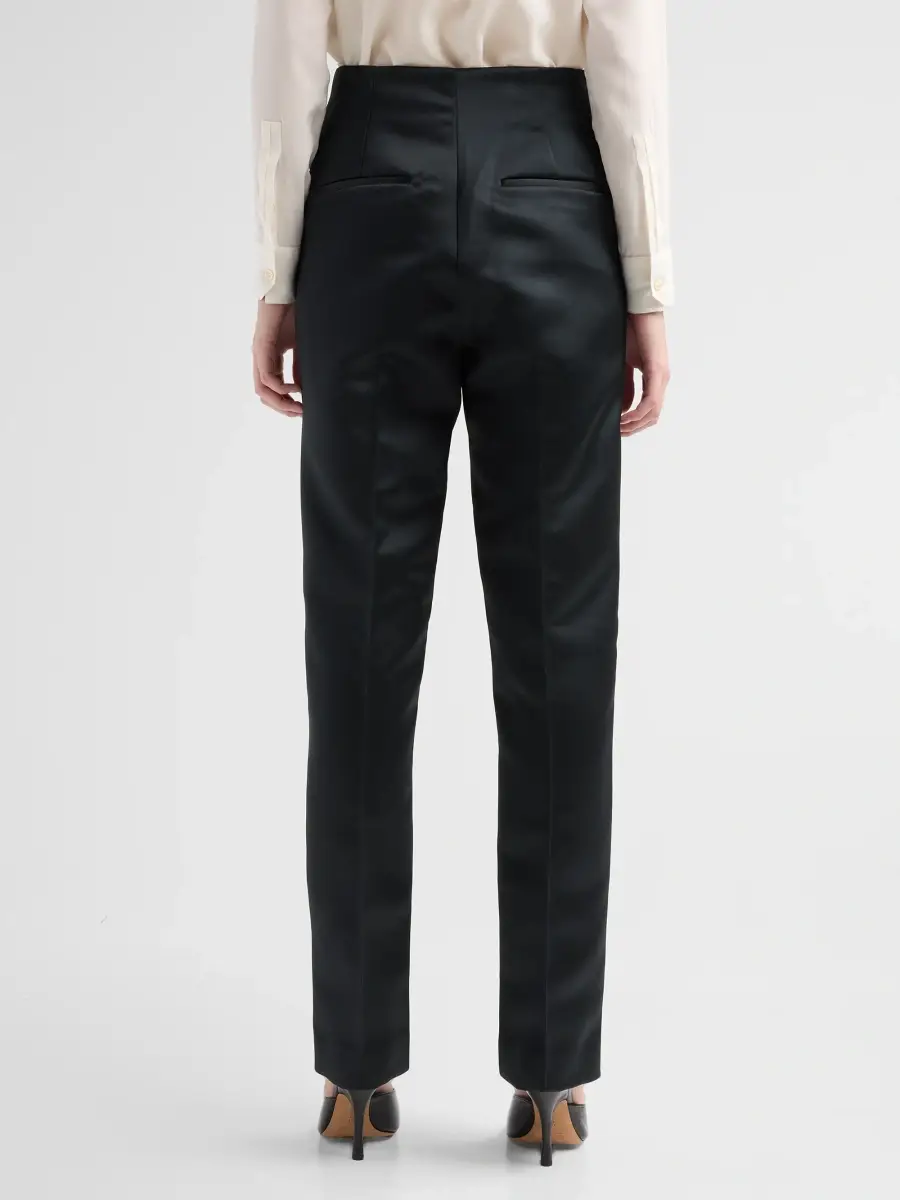 PRABAL GURUNG Women's Carrot Satin Straight-Leg Trousers | Thumbnail 3