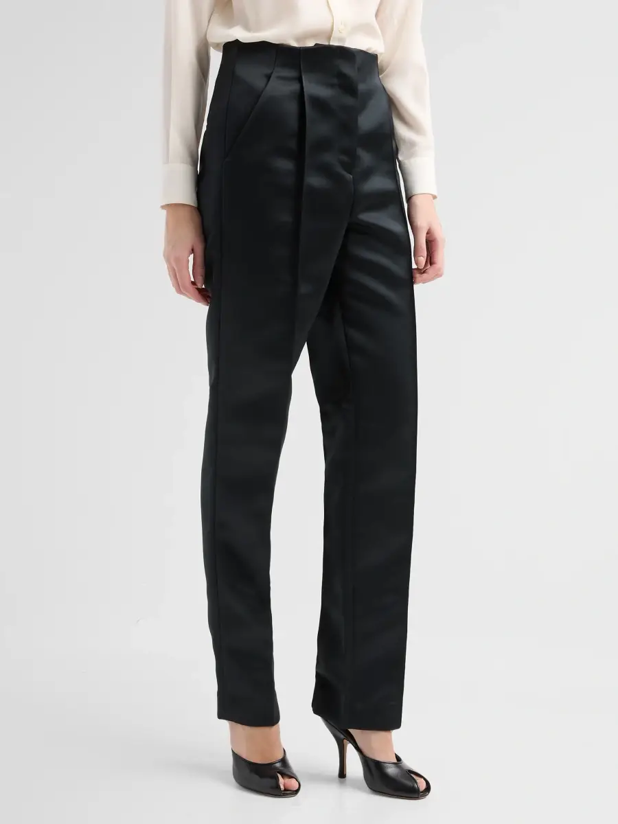 PRABAL GURUNG Women's Carrot Satin Straight-Leg Trousers | Thumbnail 4